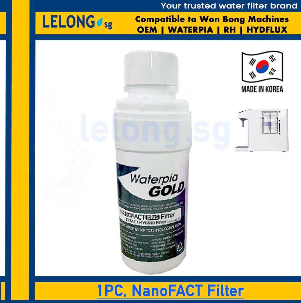 RH V series 3000  &amp; RH 2300 &amp; Hydroflux replacement Filter Cartridges Only, Filter 1, 3-in-1 Micro Carbon Filter + Filter 2, NanoFact Filter