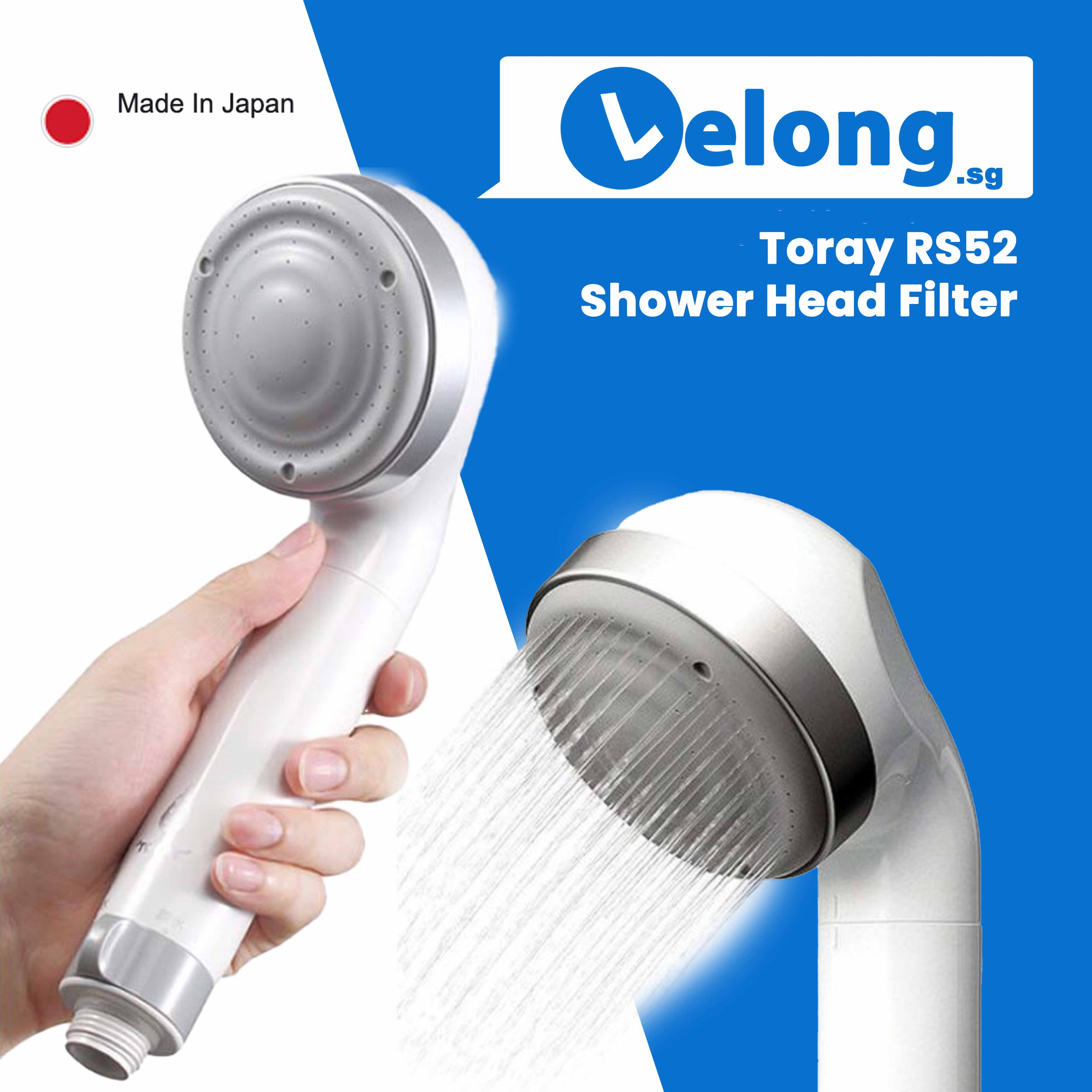 Torayvino Dechlorinating Shower Head Water Purifier, Toray RS52 Showerhead Filters, Grey