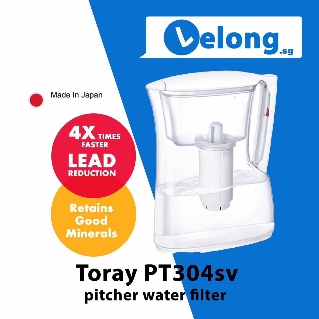 Torayvino PT304VSV Pitcher, Water Purifier, Water Filter