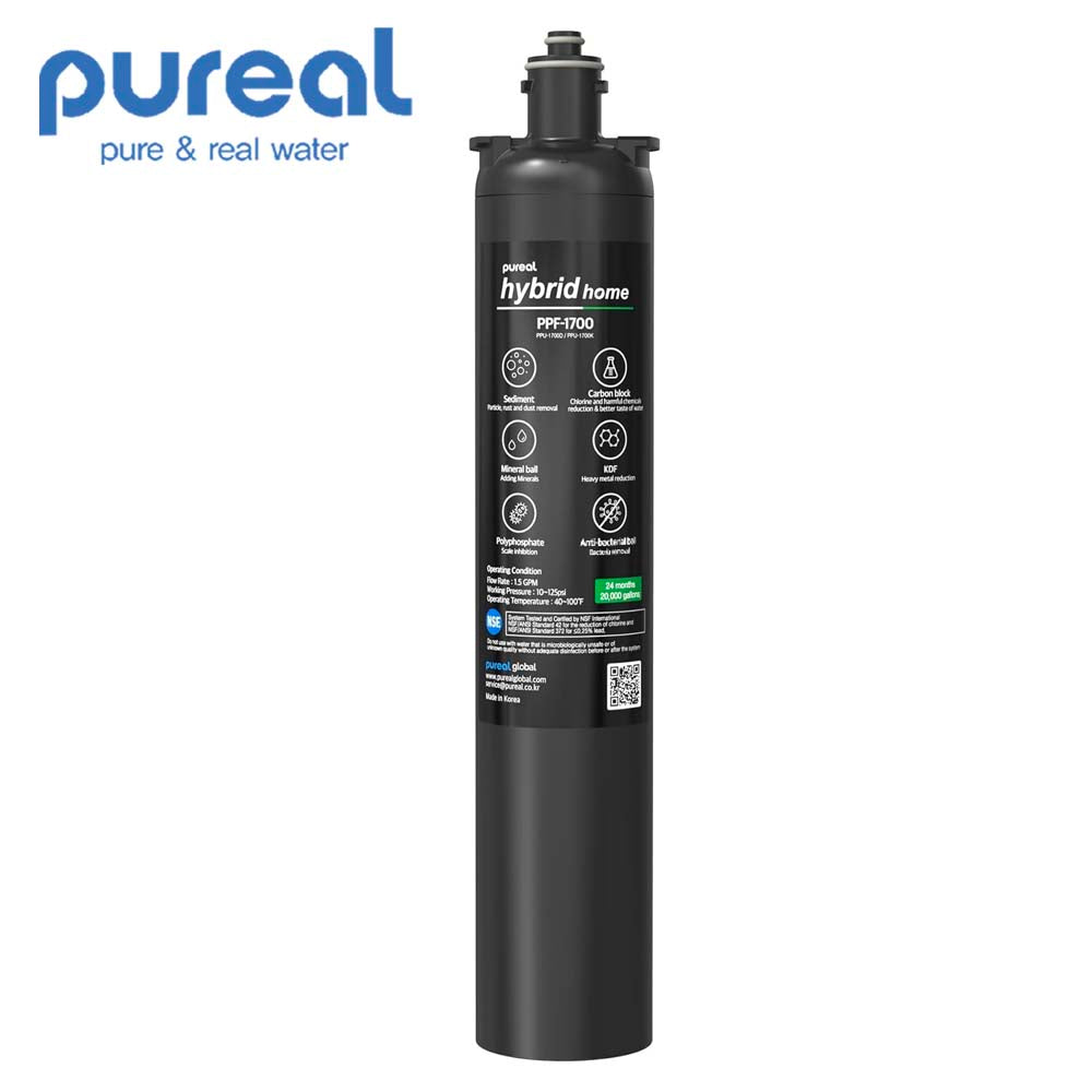 Pureal Hybrid Home PPU1000K Under Sink Water Filter System, 38,000 Litres, NSF 42 &amp; 372, food preparation, cooking, drinking &amp; showering